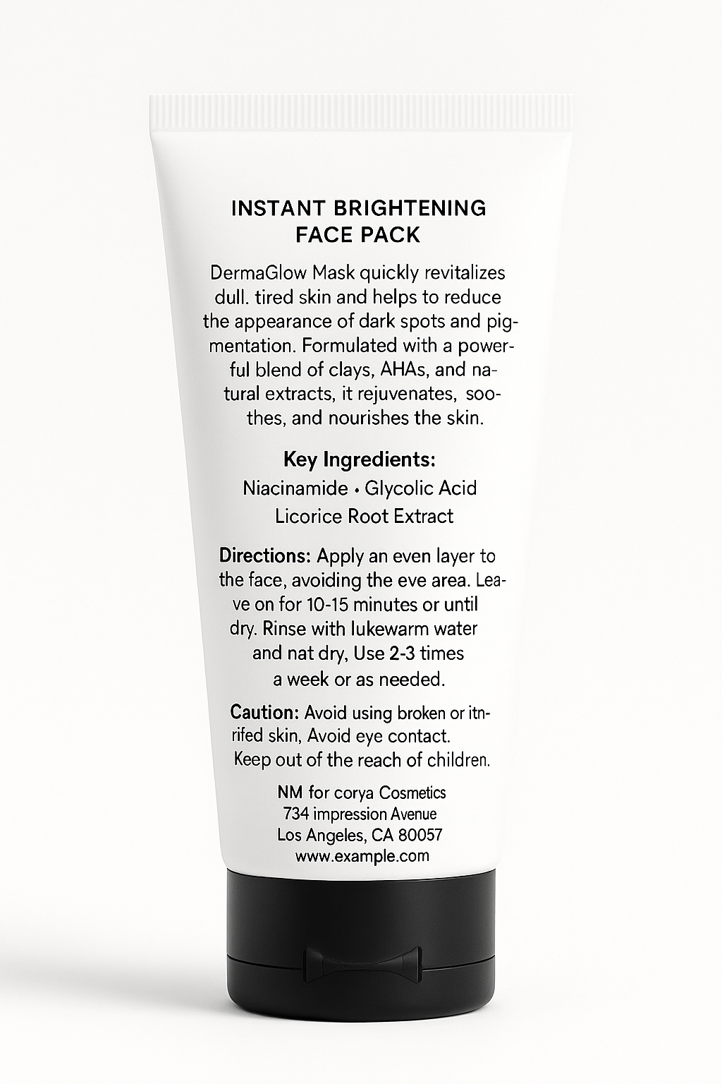 DermaGlow Face Mask
