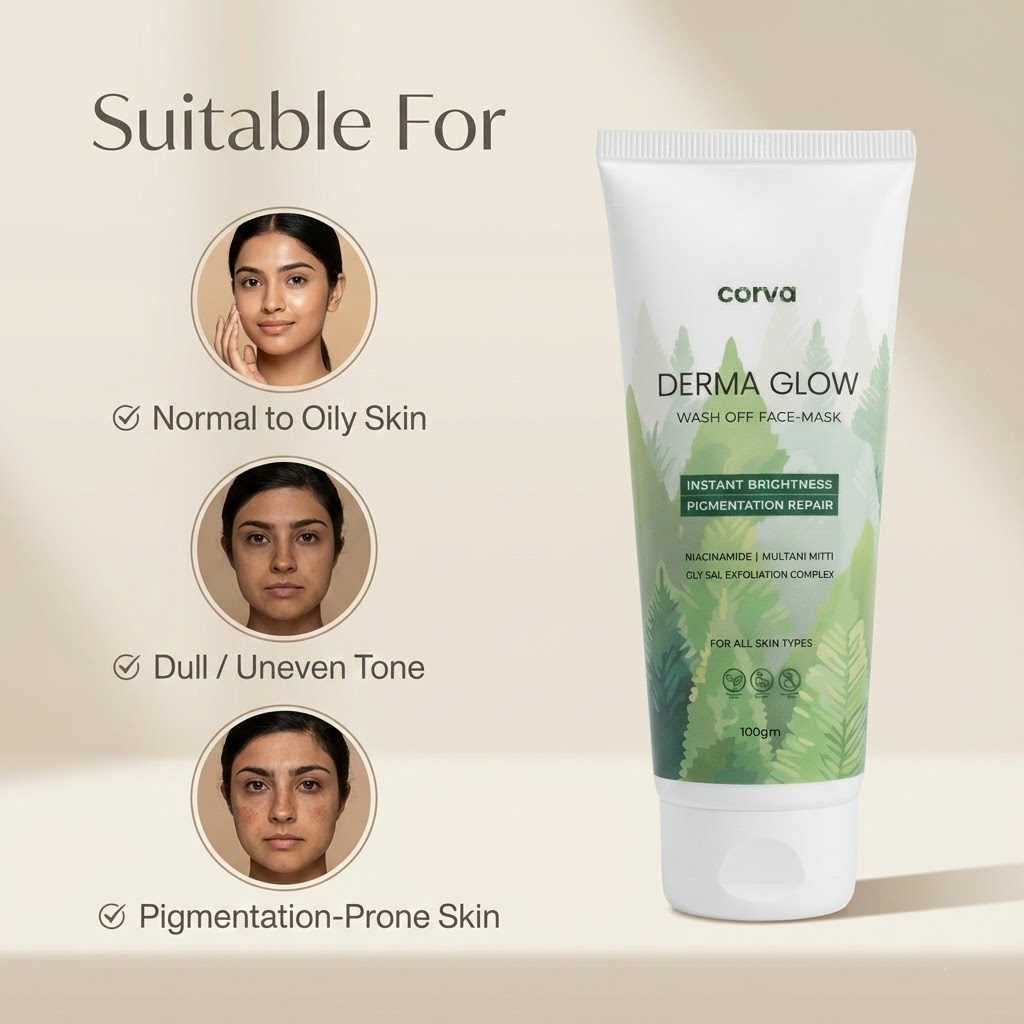Corva Derma Glow Wash Off Face Mask